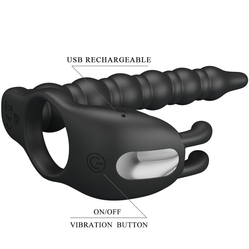PRETTY LOVE - BLACKNEY ANEL PENIANO COM PLUG VIBRADOR PRETO