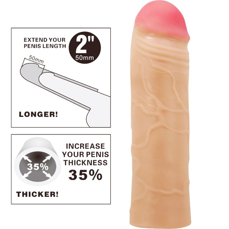 PRETTY LOVE - CHANE EXTENSOR DE PENE COBERTURA CARNE