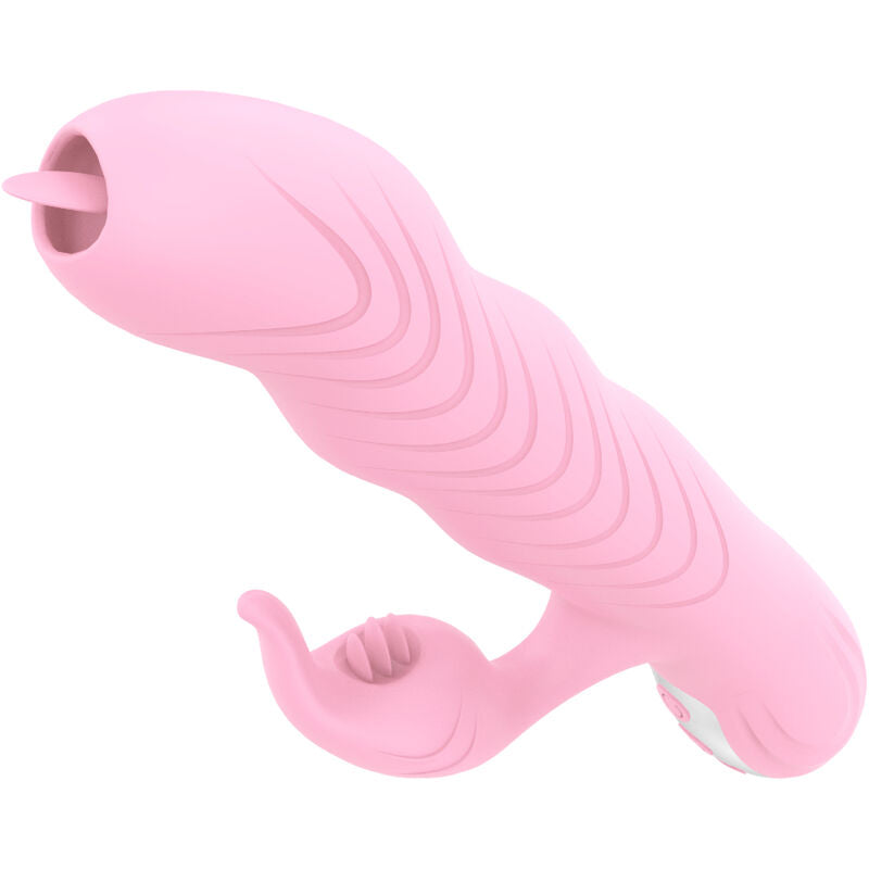 Armony - Marcia Vibrador e Thrusting Dupla Língua Efeito Calor Rosa