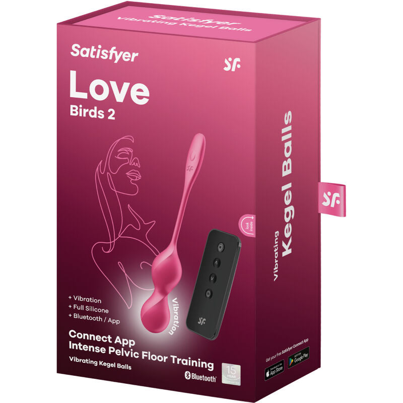 SATISFYER - LOVE BIRDS 2 BOLAS KEGEL VIBRATÓRIAS COM APP GRÁTIS