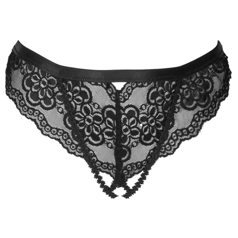 Livco Corsetti Fashion - Oksurin Panty Com Abertura Negro