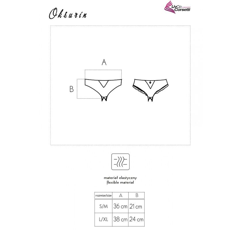 Livco Corsetti Fashion - Oksurin Panty Com Abertura Negro