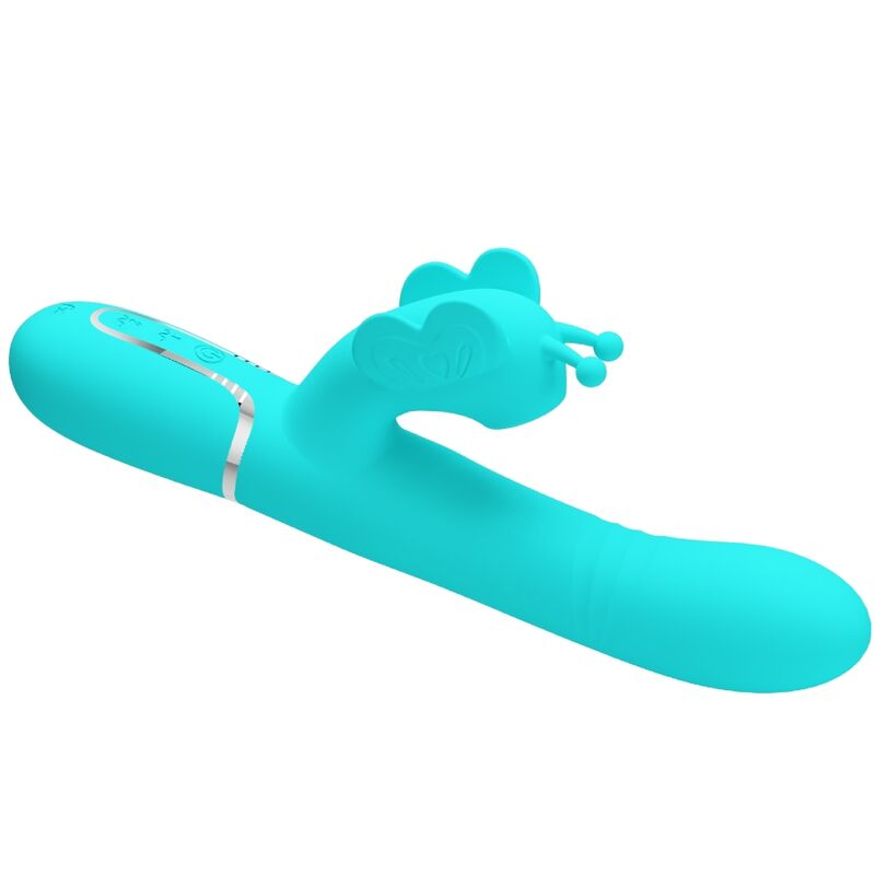Pretty Love - Vibrador Coelho Multifuncional 4 en 1 Mariposa Aqua Verde