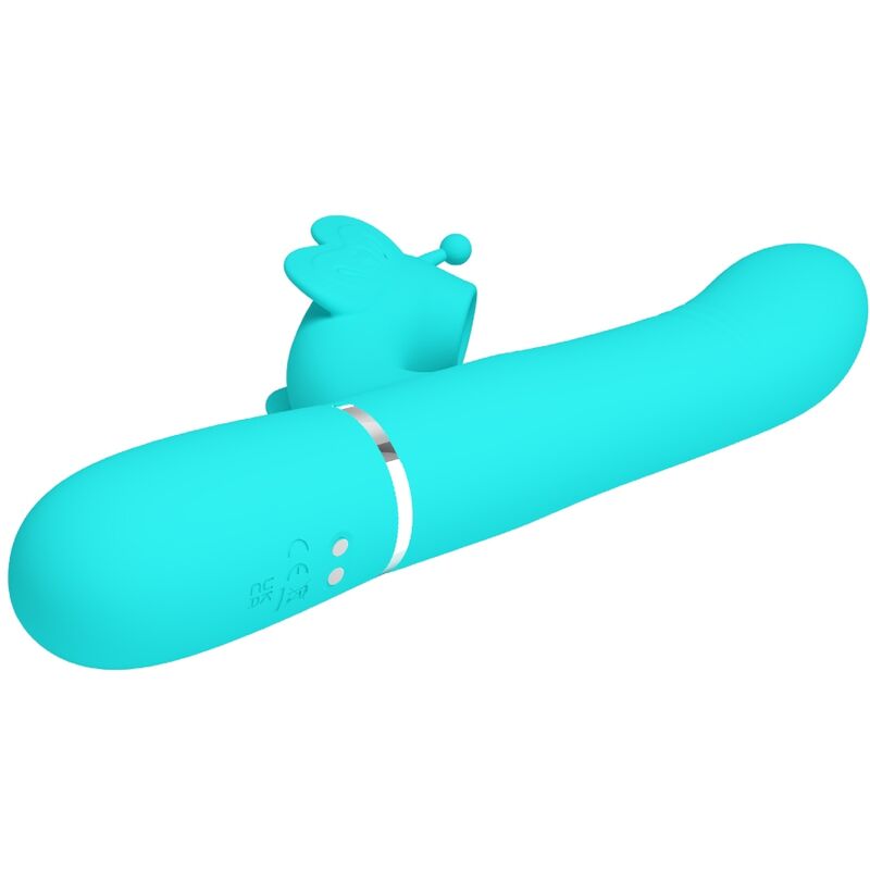 Pretty Love - Vibrador Coelho Multifuncional 4 en 1 Mariposa Aqua Verde