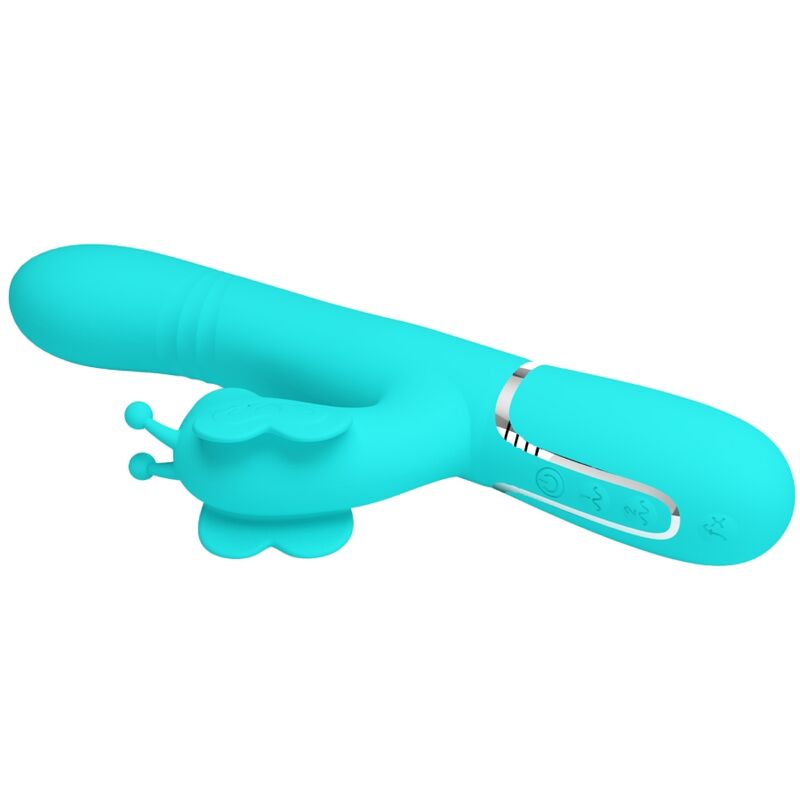 Pretty Love - Vibrador Coelho Multifuncional 4 en 1 Mariposa Aqua Verde