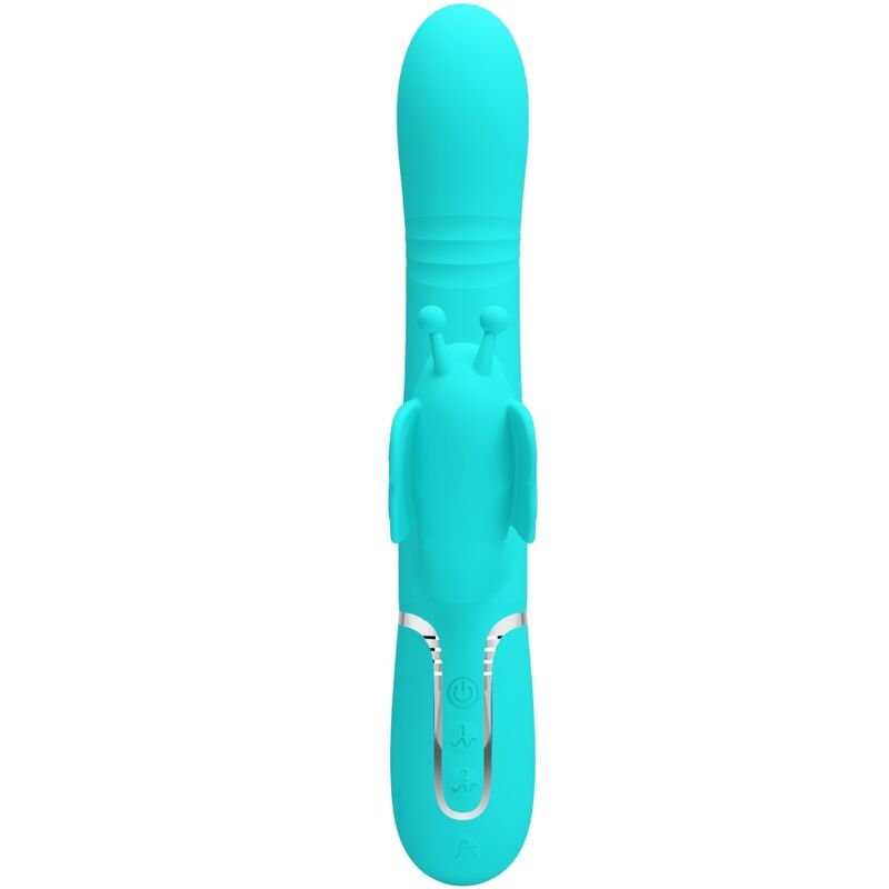 Pretty Love - Vibrador Coelho Multifuncional 4 en 1 Mariposa Aqua Verde