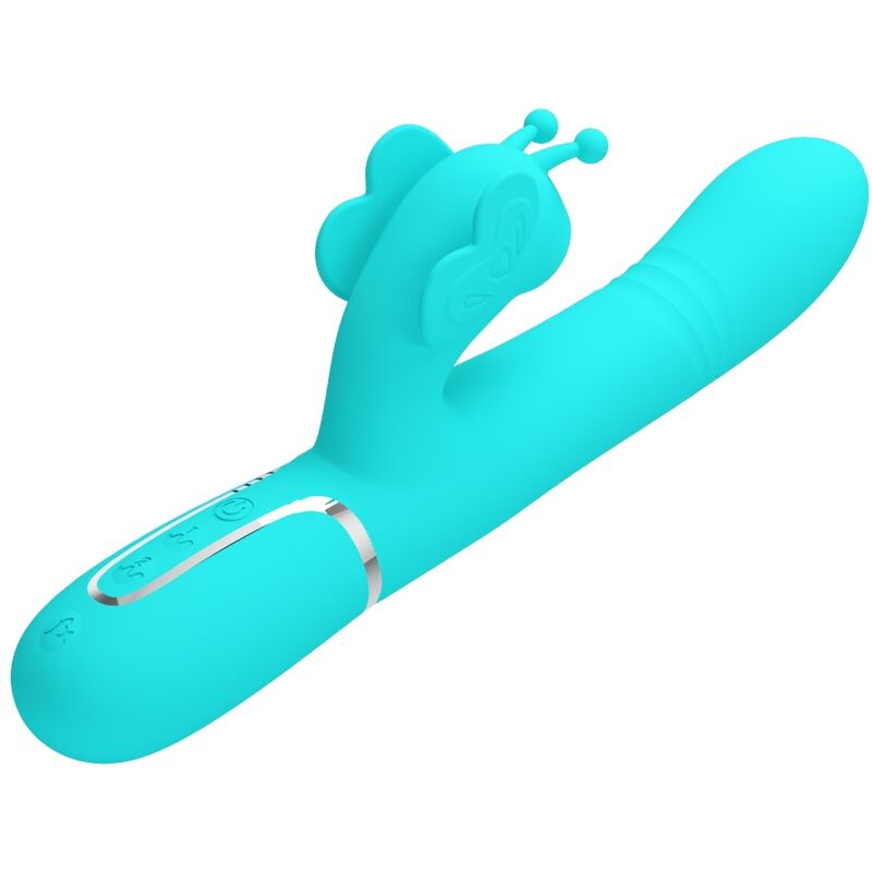 Pretty Love - Vibrador Coelho Multifuncional 4 en 1 Mariposa Aqua Verde