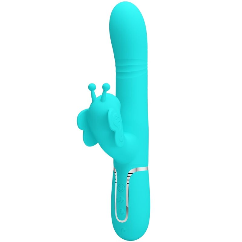 Pretty Love - Vibrador Coelho Multifuncional 4 en 1 Mariposa Aqua Verde