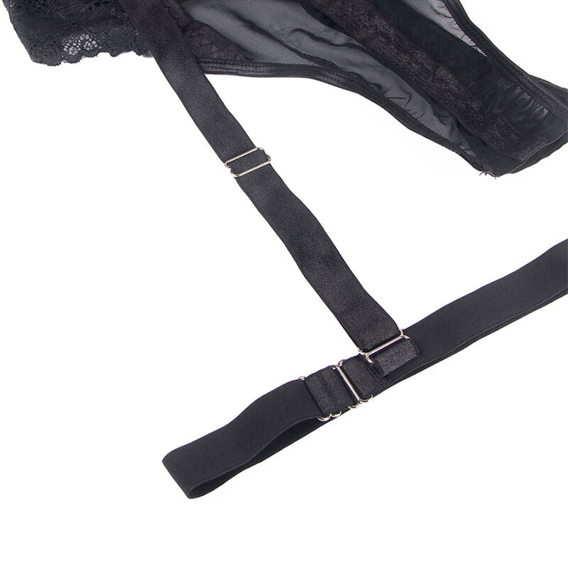 SUBBLIME - TEDDY COM LIGA E DETALHE DE TIRAS NO PEITO PRETO S/M