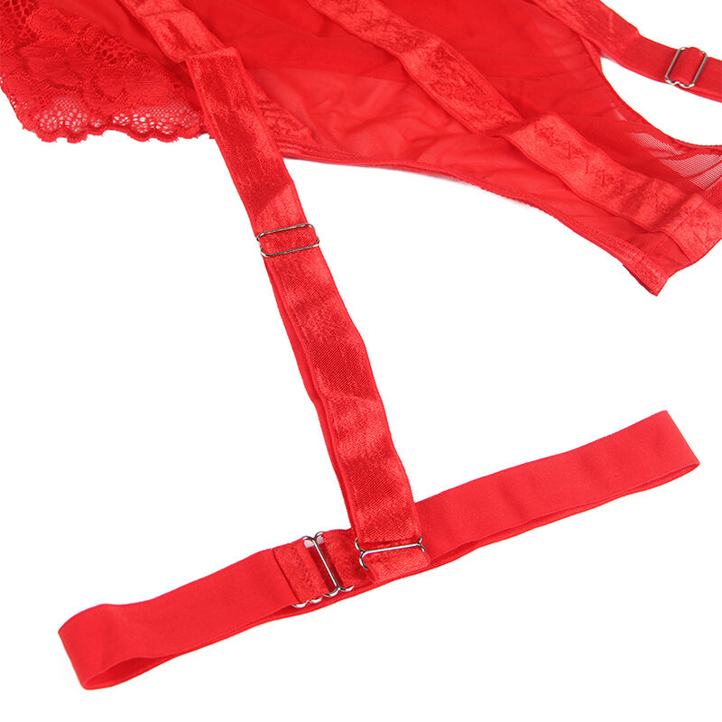 SUBBLIME - TEDDY COM LIGA E DETALHE DE TIRAS NO PEITO VERMELHO S/M