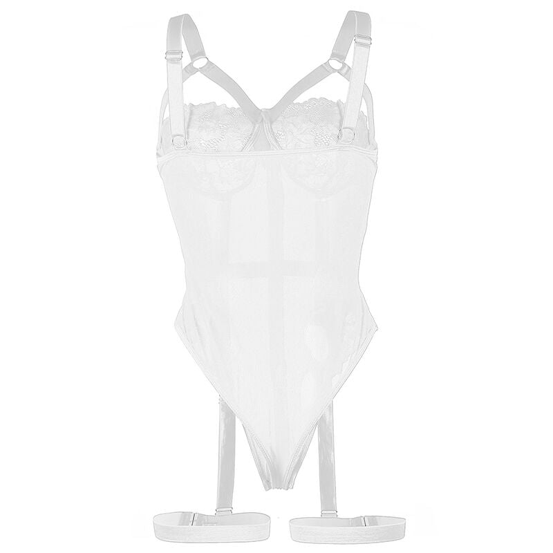SUBBLIME - TEDDY COM LIGA E DETALHE DE TIRAS NO PEITO BRANCO S/M