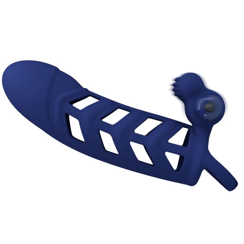 PRETTY LOVE - ALTAF ANEL VIBRADOR COM FUNDA DE SILICONE AZUL