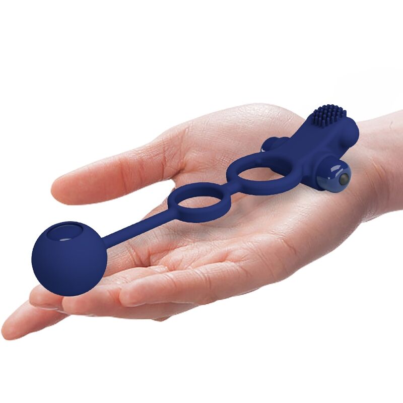 PRETTY LOVE - REMINGTON ANEL DUPLO VIBRADOR COM PLUG AZUL