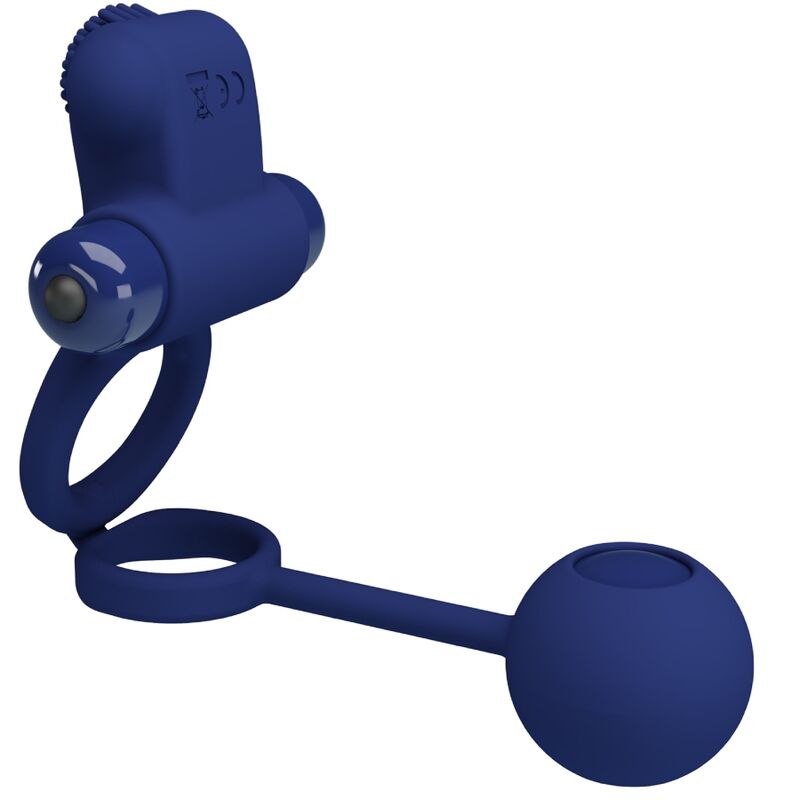 PRETTY LOVE - REMINGTON ANEL DUPLO VIBRADOR COM PLUG AZUL