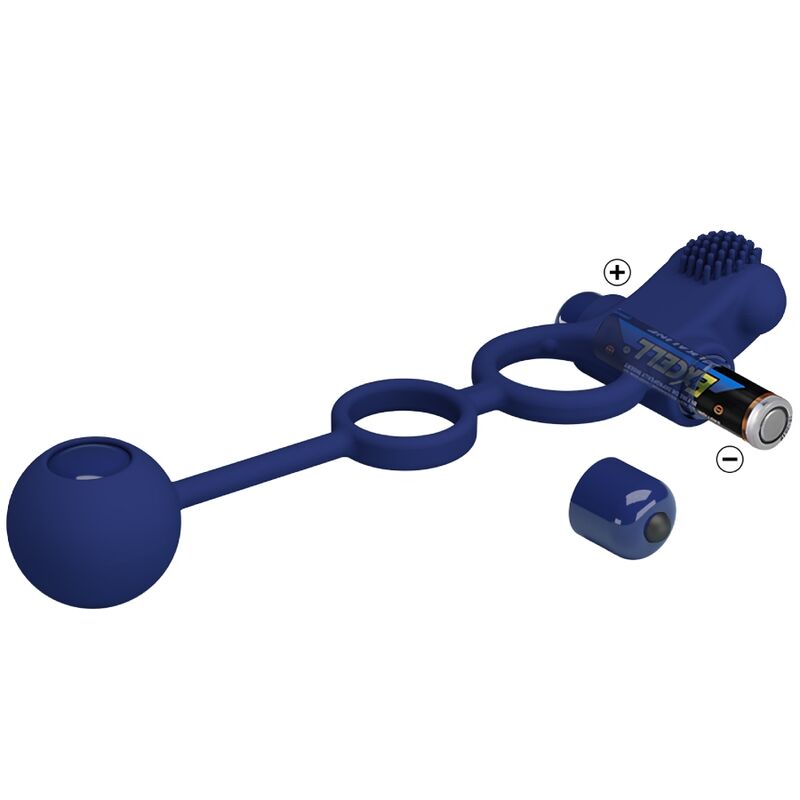 PRETTY LOVE - REMINGTON ANEL DUPLO VIBRADOR COM PLUG AZUL