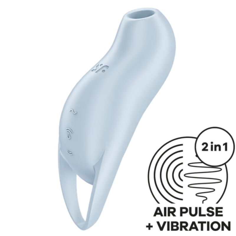 SATISFYER - POCKET PRO 1 ESTIMULADOR CLITORIANO AZUL CLARO