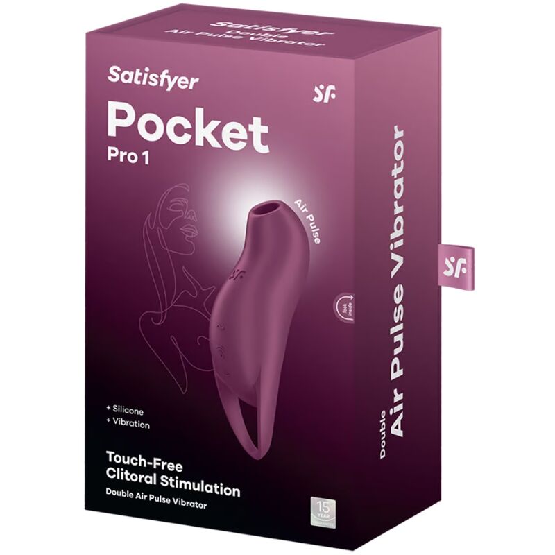 SATISFYER - POCKET PRO 1 ESTIMULADOR DE CLITÓRIS GRANATE