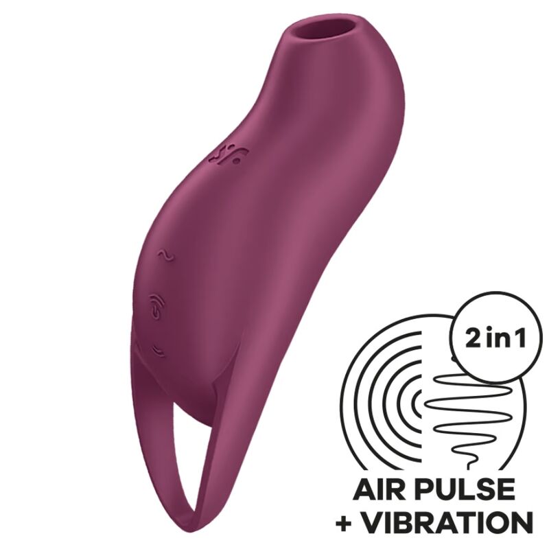 SATISFYER - POCKET PRO 1 ESTIMULADOR DE CLITÓRIS GRANATE