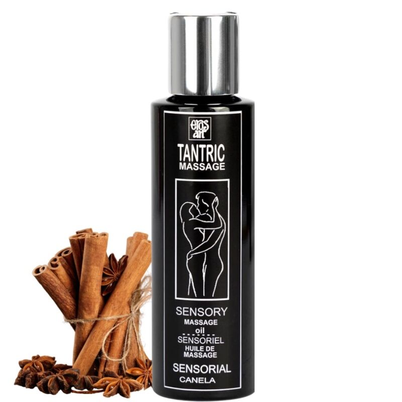EROS-ART - ÓLEO DE MASSAGEM TÂNTRICO NATURAL E AFRODISÍACO CANELA 100 ML - Sex Shop Sexy