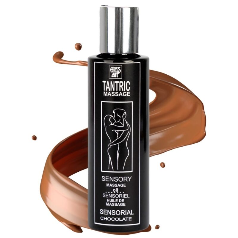 EROS-ART - ÓLEO DE MASSAGEM TÂNTRICO NATURAL E AFRODISÍACO CHOCOLATE 100 ML - Sex Shop Sexy