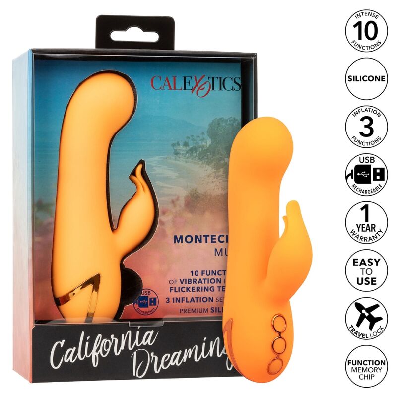 CALEXOTICS - MONTECITO MUSE VIBRADOR RABBIT LARANJA BY CALIFORNIA DREAMING