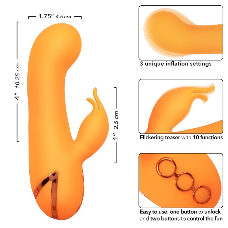 CALEXOTICS - MONTECITO MUSE VIBRADOR RABBIT LARANJA BY CALIFORNIA DREAMING
