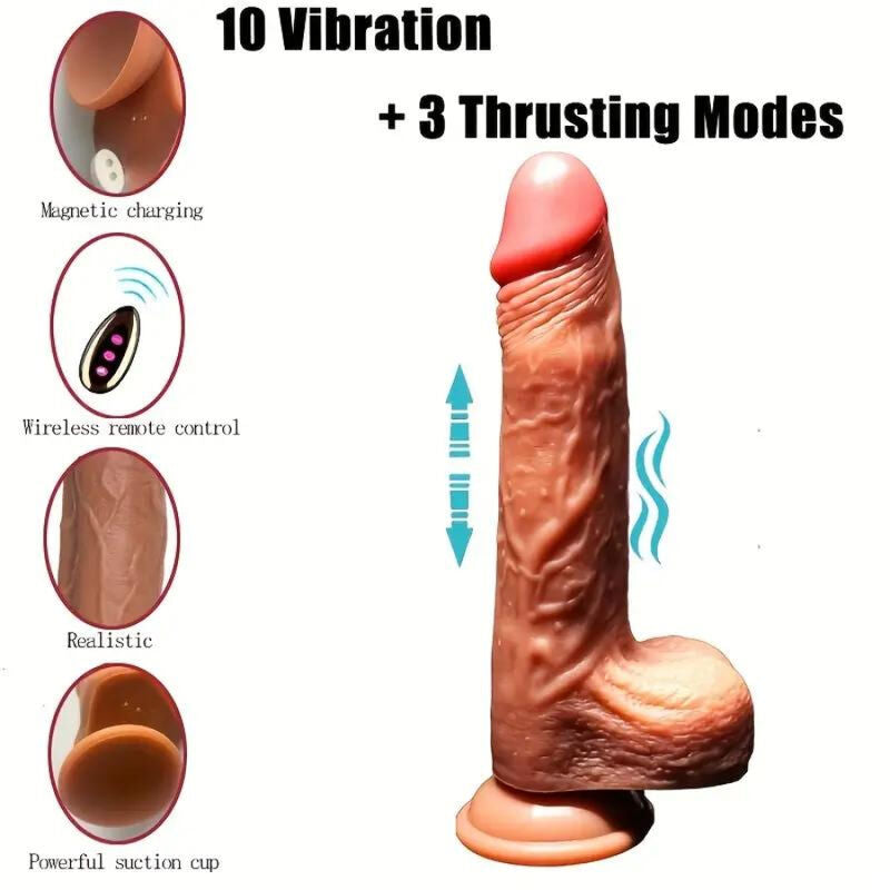 ARMONY - VIBRADOR DILDO REALÍSTICO Y CONTROLE REMOTO 22.5 CM