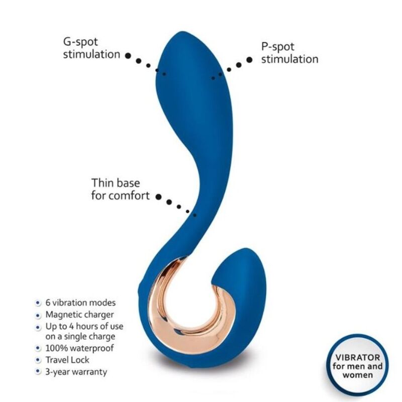 G-VIBE - GPOP 2 VIBRADOR GEP PONTO AZUL ÍNDIGO