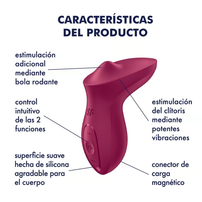 SATISFYER - VIBRADOR EXCITERRR LAY-ON CLITÓRIS FÚCSIA