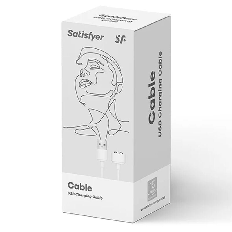 SATISFYER - CABO USB CARREGADOR BRANCO - Sex Shop Sexy