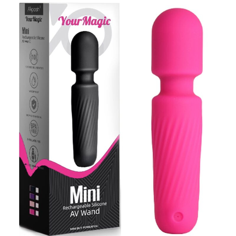ARMONY - TU MASAJEADOR MÁGICO E VIBRADOR RECARREGÁVEL 10 VIBRAÇÕES ROSA