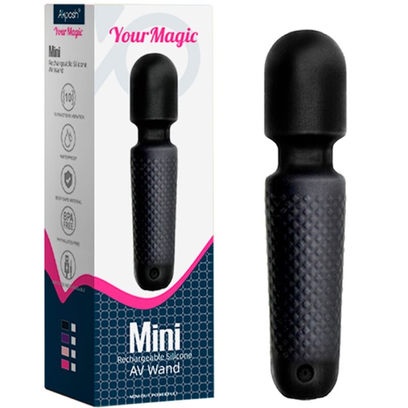 Armony - O Seu Massajador e Vibrador Recarregável 10 Vibrações Wand Dots Negro