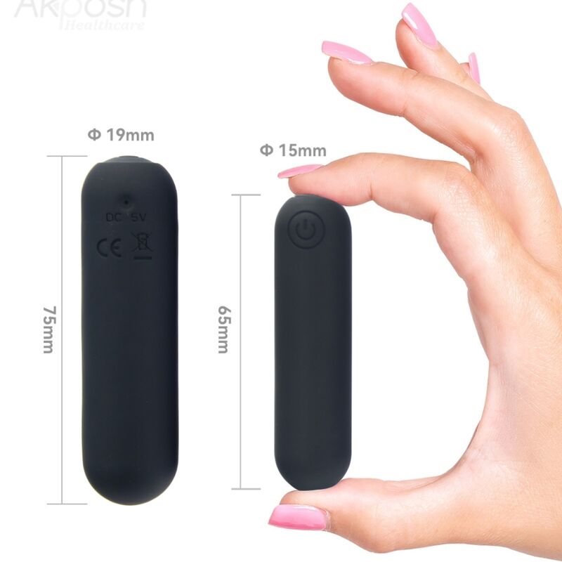 ARMONY -SPLASH HEHE VIBRADOR BALA SILICONA 10 VIBRAÇÕES 65 X 15 CM PRETO