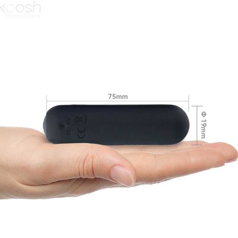 ARMONY - SPLASH HAHA VIBRADOR BALA SILICONA 10 VIBRAÇÕES 75 X 19 CM PRETO