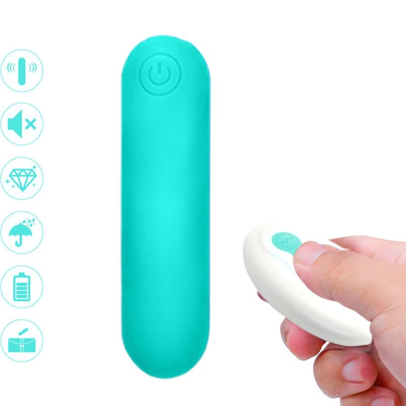 ARMONY - SPLASH JOLINE VIBRADOR BULLET SILICONA CONTROLE REMOTO 10 VIBRAÇÕES 65 X 15 CM VERDE