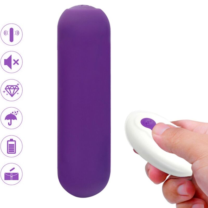 Armony - Splash Joie Vibrador Bullet Silicona Control Remoto 10 Vibrações 75 X 19 Cm Roxo