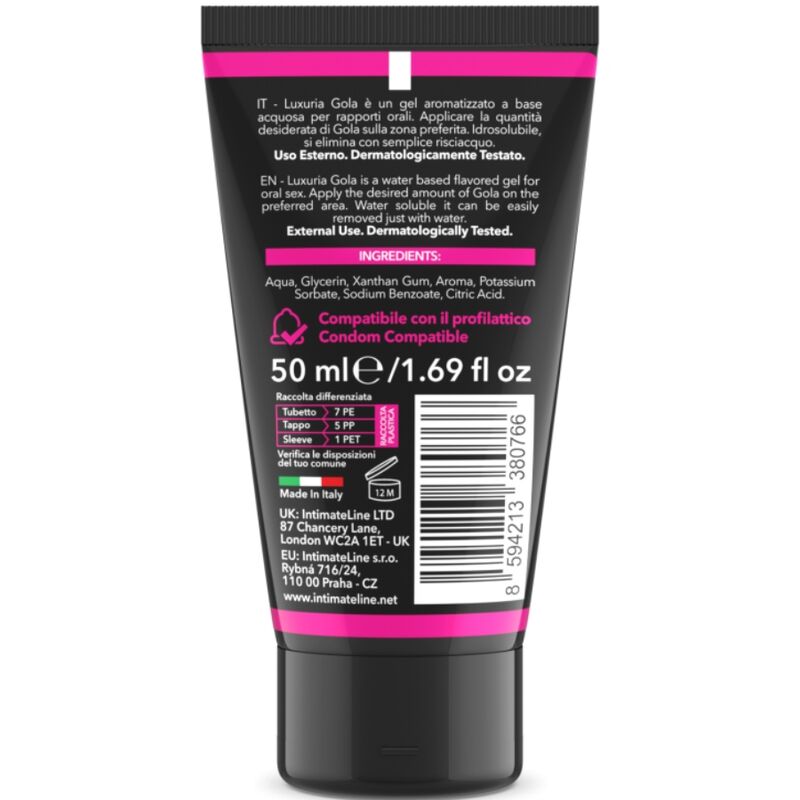 INTIMATELINE LUXURIA - SEXO GEL ORAL SABOR CEREJA 50 ML