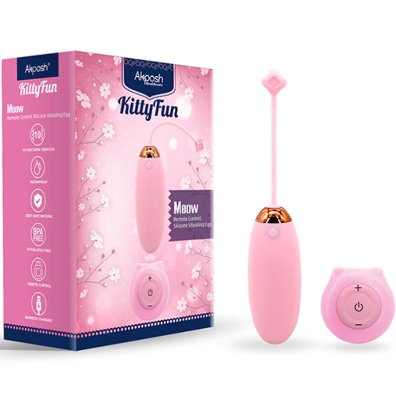 Armony - Kitty Fun Egg Vibrador Control Remoto 10 Vibraciones Rosa