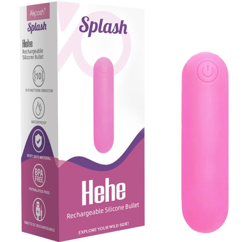 ARMONY - SPLASH HEHE VIBRADOR BALA SILICONA 10 VIBRAÇÕES 65 X 15 CM ROSA