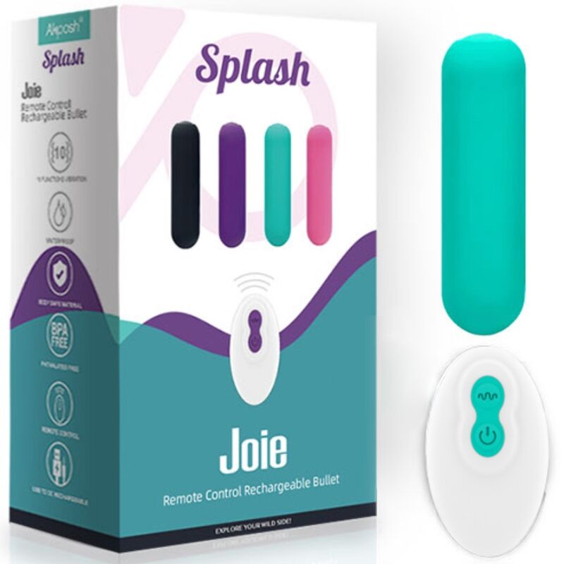 Armony - Splash Joie Vibrador Bullet Silicona Control Remoto 10 Vibrações 75 X 19 Cm Verde