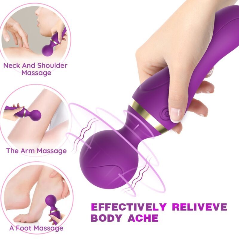 ARMONY - MASAJEADOR Y VIBRADOR FREEZA CABEÇA SUPER FLEXÍVEL ROXO