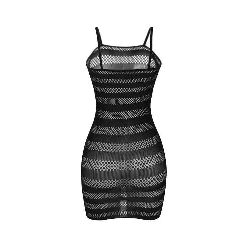SUBBLIME - 951733 VESTIDO EM REDE COM FRANJAS PRETO TAMANHO ÚNICO