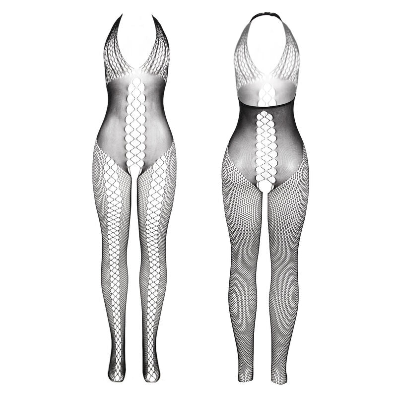 SUBBLIME - 951832 BODYSTOCKING COSTAS ABERTAS COM DETALHES ENTRELAÇADOS PRETO TAMANHO ÚNICO