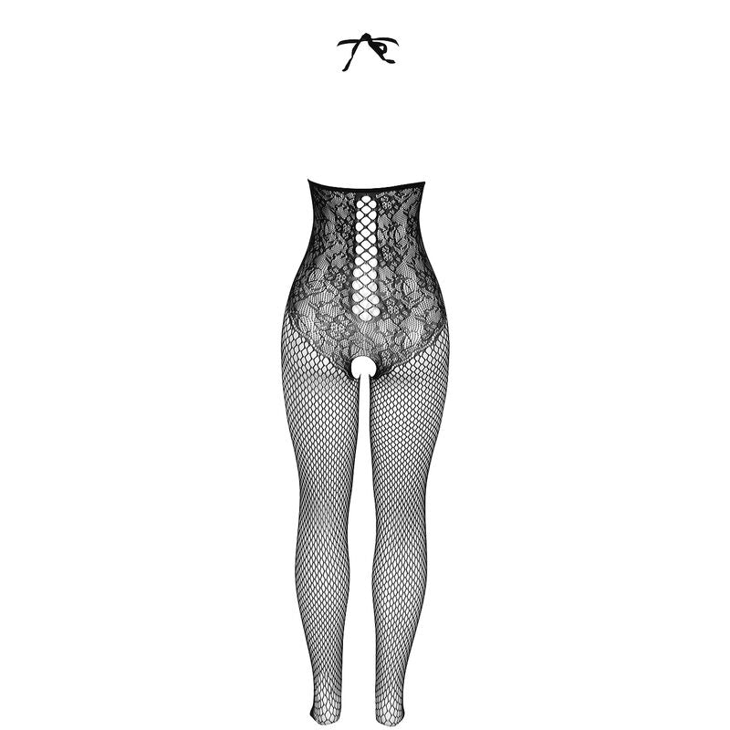 SUBBLIME - 951849 BODYSTOCKING EM REDE COM COPAS ABERTAS E GOLA HALTER PRETO TAMANHO ÚNICO