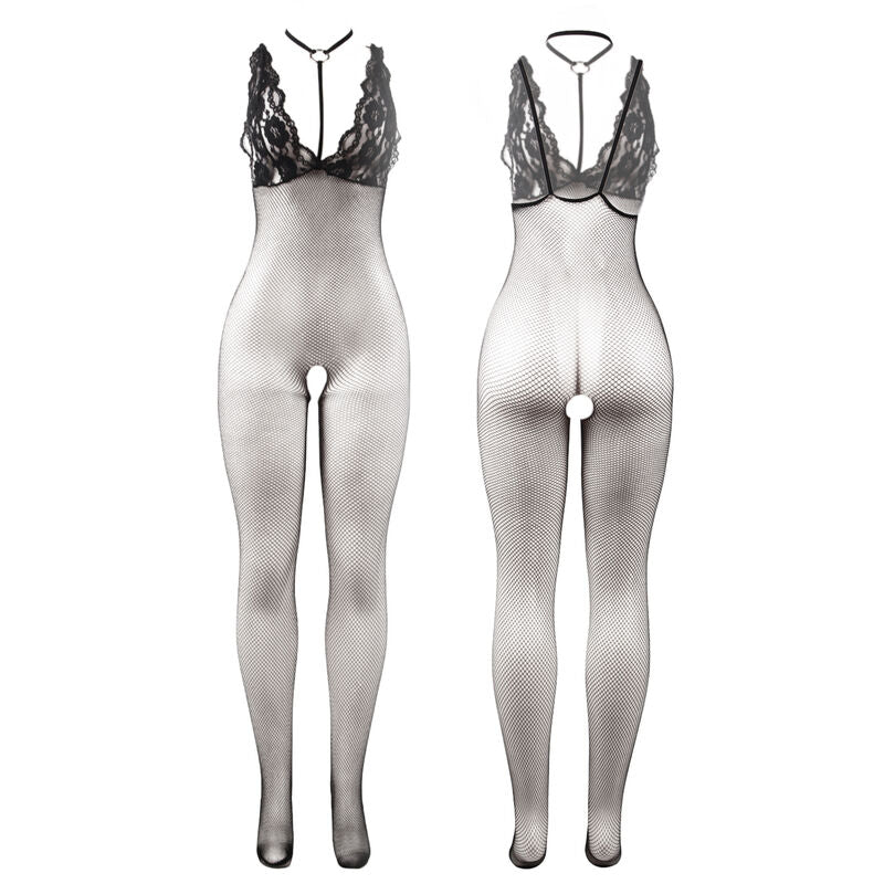 SUBBLIME - 951993 BODYSTOCKING SEM COSTAS DE RED TRANSPARENTE PRETO TAMANHO ÚNICO