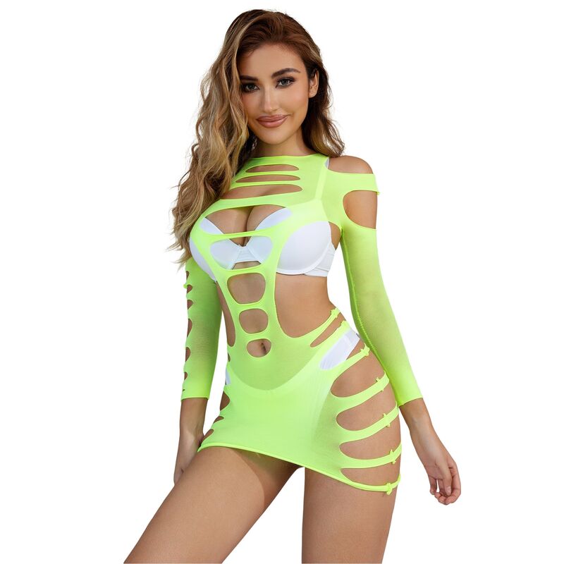 Subblime - 952280 Vestido Verde Manga Larga Com Rede Elástica Tamanho Único