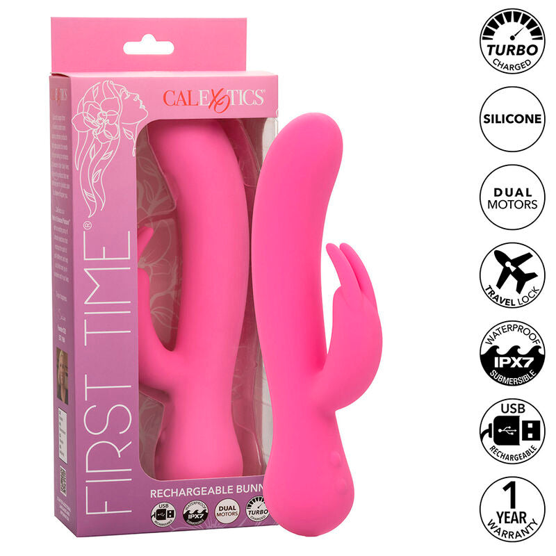 CALEXOTICS - PRIMERA VEZ VIBRADOR COELHO RECARREGÁVEL ROSA