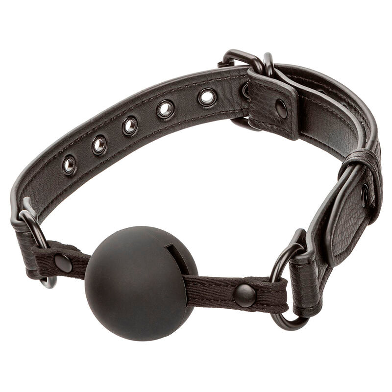 CALEXOTICS - NOCTURNAL MORDAÇA DE BOLA EM SILICONE PRETA