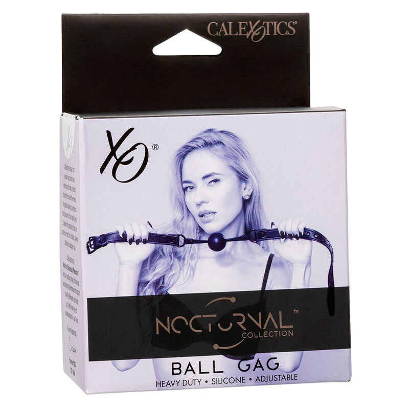 CALEXOTICS - NOCTURNAL MORDAÇA DE BOLA EM SILICONE PRETA