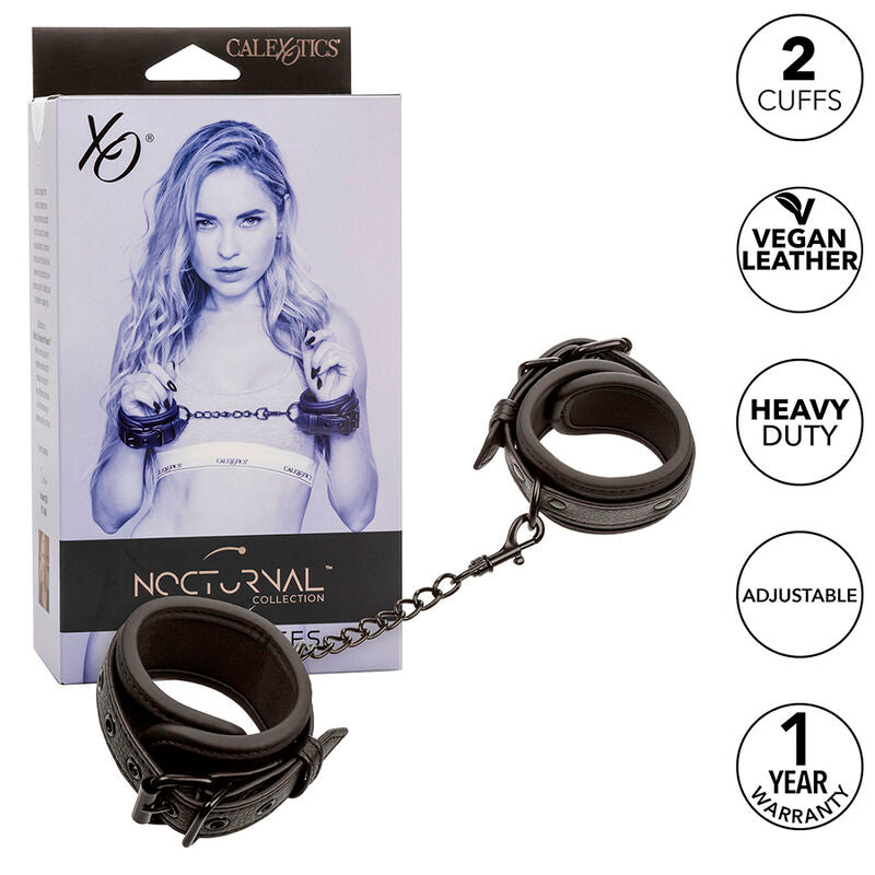 CALEXÓTICAS - PULSEIRAS DE COURO AJUSTÁVEIS PRETAS NOCTURNAS